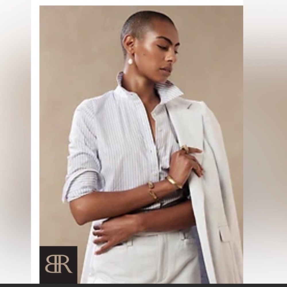 NWT Riley Tailored Shirt, Size 8, BANANA REPUBLIC
